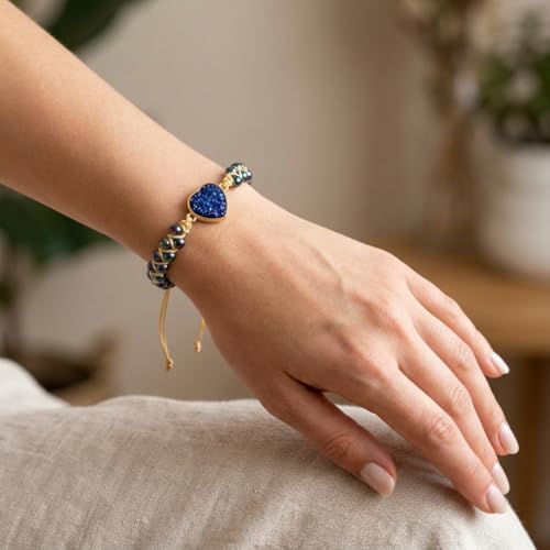 Image of YGLINE Stone Bead Yoga Meditation Bracelet Healing Crystal Double Layer Natural Gemstone Beaded Relax Anxiety Bracelets for Women Men