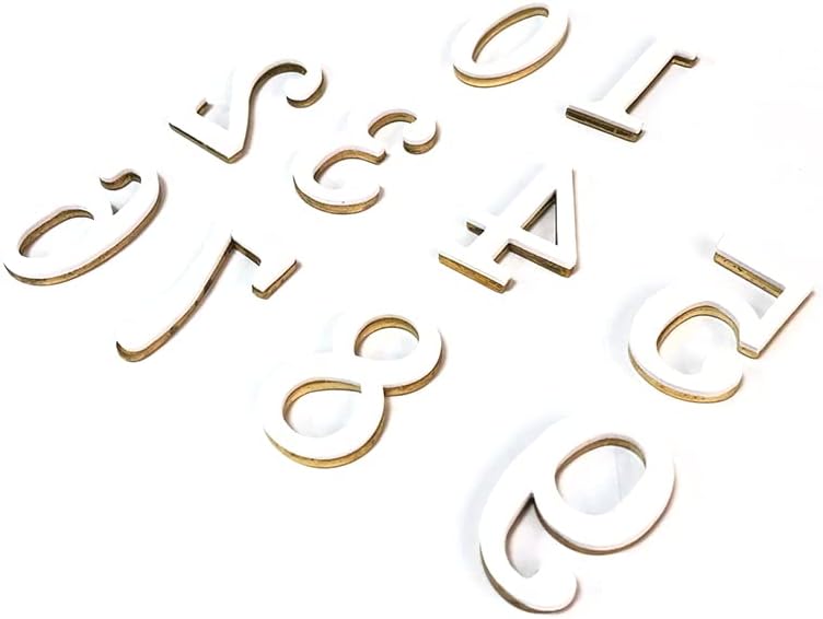 Miniatura 5 de Números de caseta de latón de 2 pulgadas para exteriores, números de dirección 3D autoadhesivos para casa, apartamento, oficina, habitación de