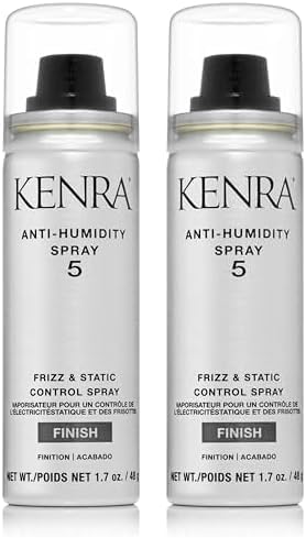Kenra Anti-Humidity Spray 5 | Frizz & Static Control Spray |72-Hour Humidity Resistance & Protection | Lightweight, Low Hold Formula | Thermal Protection | 1.7 oz (Pack of 2)
