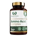Royal Oak Health Full Spectrum Amino Acid Complex | Complete with All 20 EAA & BCAAs in Free Form for Instant Digestion | Essential & Branch Chain Amino Acids Supplement | 60 Vegan Capsules | UK Made