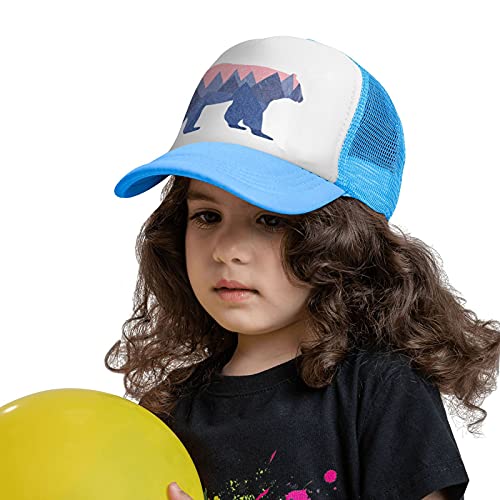 Waldeal Bear Mountain Youth Toddler Mesh Hats Boys Girls Baseball Trucker Cap Skyblue #TOP3