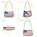 Shoulder Bags for Women Usa American Flag Hobo Tote Handbag Small Clutch Purse with Zipper Closure
