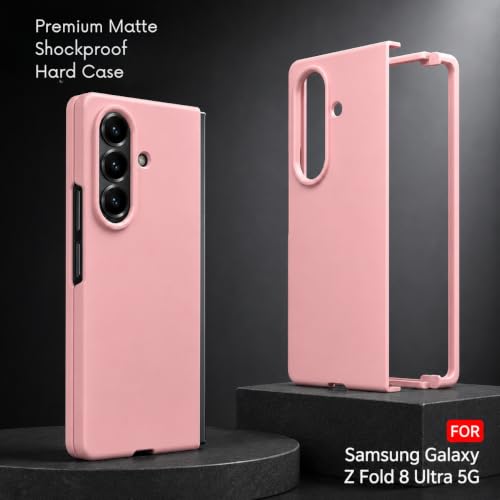 Image of amazon basics Slim Matte Hard PC Back Cover Case for Samsung Galaxy Z FOLD 8 Ultra with Integrated Hinge Protection and Smooth Anti-Fingerprint Finish (Midnight Pink)