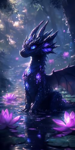 Diamond Painting dragón para decorar el salón con un gran mural de mosaico relajante