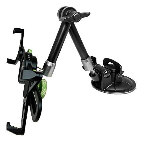 MYGOFLIGHT Flex Suction Cup Articulated Arm Sport Mount and Universal Cradle Kit for Any 7”-11” iPad Mini Air Pro Android Tablet PC for Airplane Car RV Truck Boat Window Mounting Cover