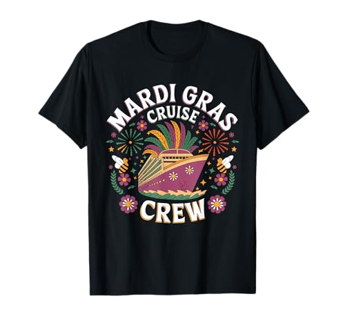 Mardi Gras Cruise Crew 2025 Viaje a Nueva Orleans Familia Coincidencia Camiseta