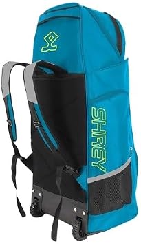 Shrey Original Pro Premium Duffle Wheelie Cricket Bag - Cerulean & Gray