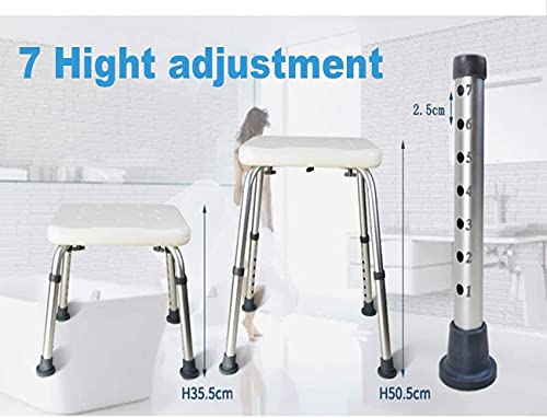 Tabouret de douche réglable et léger pour senior et PMR