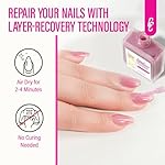 Nail Repair for Women: 8 in 1 Dusty Rose Nail Hardener Strengthener Extra Strong and Growth - Protein Nail Polish Hardener Ridge Filler Concealer for Weak and Damaged Nails 15ml - Image 5