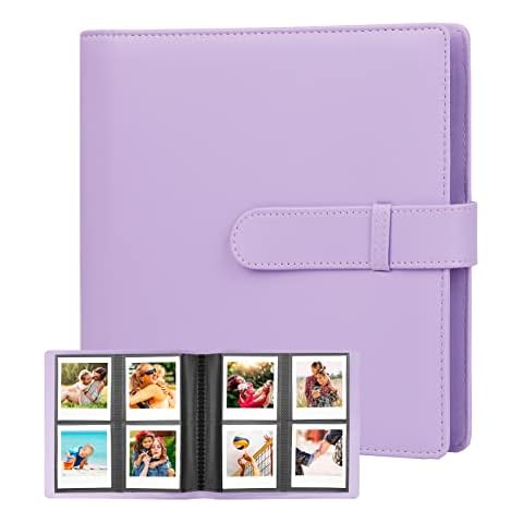 288 Pictures Photo Album for Fujifilm Instax Square SQ1 SQ6 SQ10 SQ20 Instant Camera, Fujifilm Instax SP-3 Mobile Printer, Extra Large Picture Albums for Fujifilm Instax Square Instant Film (Purple) Cover