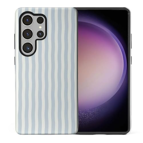 Coque Samsung S25 Ultra HL2 hybride rigide à rayures bleues