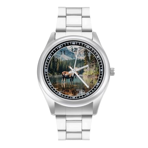 Moose-Watches-Stainless-Steel-Band-Wristwatch-Business-Dress-Watch-for-Work-Home