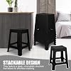 TURSTIN 6 Pack Plastic Stools 16.9 Inch Black Nesting Stools Portable Backless Bar Stool Flexible Seating Chairs for Classroom Office Home