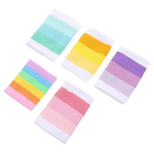 SHERCHPRY 5Pcs Colorful Compression Wrist Support Straps Brace for Relief Breathable and Lightweight for Sports Gym and Daily Use