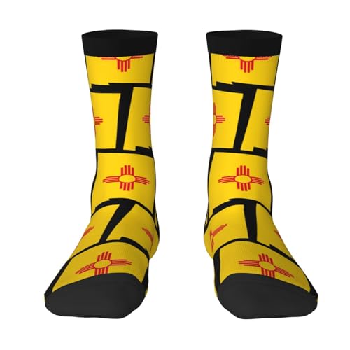 New Mexico Terrain Map Socks For Men Women Gift Sport Crew Socks Funny Wicking Socks2