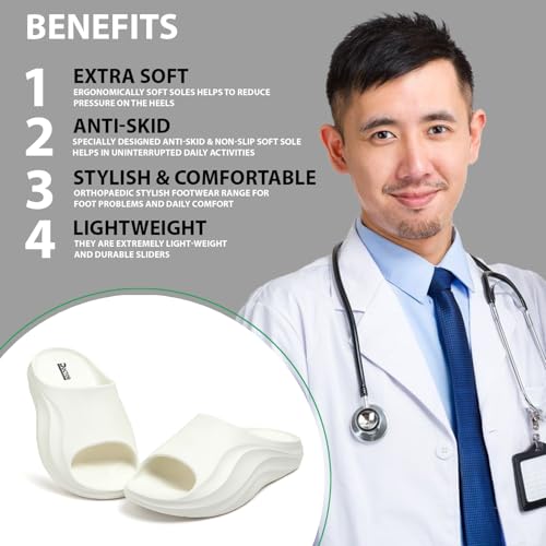 Image of DOCTOR HEALTH SUPER SOFT Slides for Men|| Lightweight || Skid Resistant || Men's Casual Slides - Stylish, Comfortable, and Anti-Slip Footwear for Everyday Use|| Flip-Flop & Sliders for Men