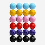 Thorza Colored Golf Balls - Multicolored Set of 24 for Kids Mini Golf, Putting Practice and Children Training