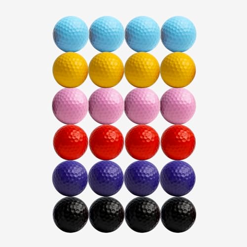 Thorza Colored Golf Balls - Multicolored Set of 24 for