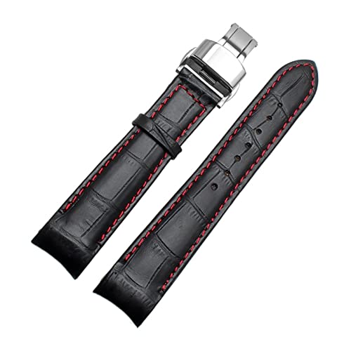 Bracelet en cuir de montre courbé 20mm élégance intemporelle et finitions main