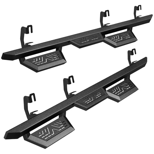 Estribos laterales negros acero carbono para Silverado miniatura 1