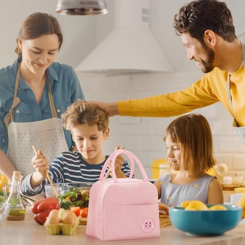 Image of Milton Lunch Bag for Office Men & Women | Insulated Thermal Lunch Tote | Portable Waterproof Tiffin Bag for Work, School, College, Travel & Picnic - Pink