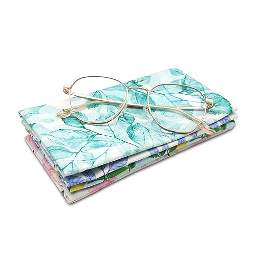 Image of 4 Pack Squeeze Eyeglasses Pouch, Leather Sunglasses Case Glasses Sleeve for Travel, Office, Study