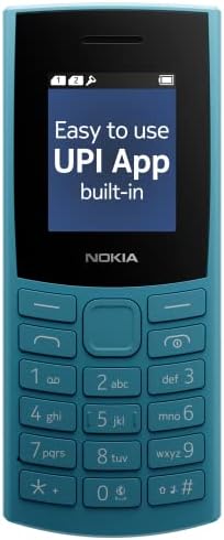 Nokia 106 4G Keypad Phone with 4G, Built-in UPI Payments App, Long-Lasting Battery, Wireless FM Radio & MP3 Player, and MicroSD Card Slot | Blue
