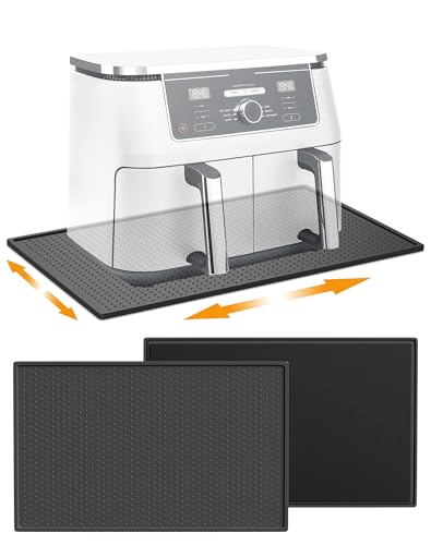 Heat Resistant Mat for Air Fryer 1-Pack Kitchen Countertop Silicone Heat Proof Mat with Appliance Sliders Function for Ninja Air Fryer Cosori Tower Air Fryer Coffee Machine Oven Microwave 48 x 30 cm