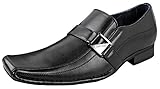 Delli Aldo M-19231 Mens Loafers Dress Classic Shoes with Leather Lining,Black,9.5