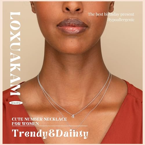 LOXUAKAM Lucky Number 17 Necklaces for Lover Silver Plated Pendant Necklace for Women Birthday Jewelry for Gift by LOXUAKAM - Used condition - Image 2