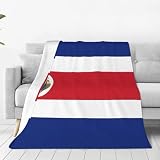 Cute Costa Rica Flag Blanket Soft Cozy Flannel Blanket Lightweight Costa Rican Throw Blankets for Bed Couch Sofa 80'X60'