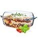 Produktbild KADAX Glasbräter, Auflaufform mit Deckel aus hitzebeständigem Glas, feuerfestes Gefäß für Lasagne, Gemüseeintopf, Glasbräter zum Braten im Backofen (Rechteckig - 5.8L)