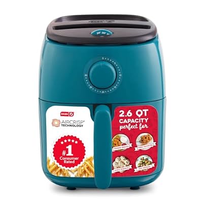Dash Tasti-Crisp Air Fryer, 2.6 Quart, Teal