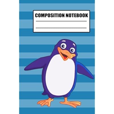 Composition notebook: Lined notebook / Journal For Kids, men and kids cute peinguin Gift notebook peinguin, 120 blank Pages, 6x9 Inches Matte Finish