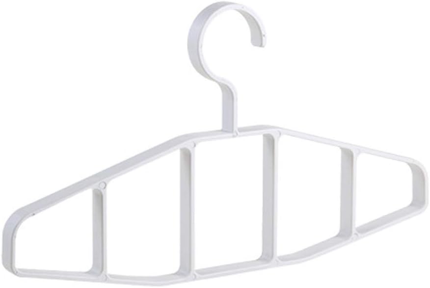 1PCS Multi-Port Hanger Plastic Drying Rack Storage Clothes Shelf Household Multifunctional Tie Rack Plastic White Scarf Rack(D)