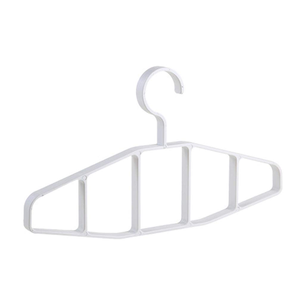MOBYGKFY 1PCS Multi-port Hanger Plastic Drying Rack Storage Clothes Shelf Household Multifunctional Tie Rack Plastic White Scarf Rack(D)