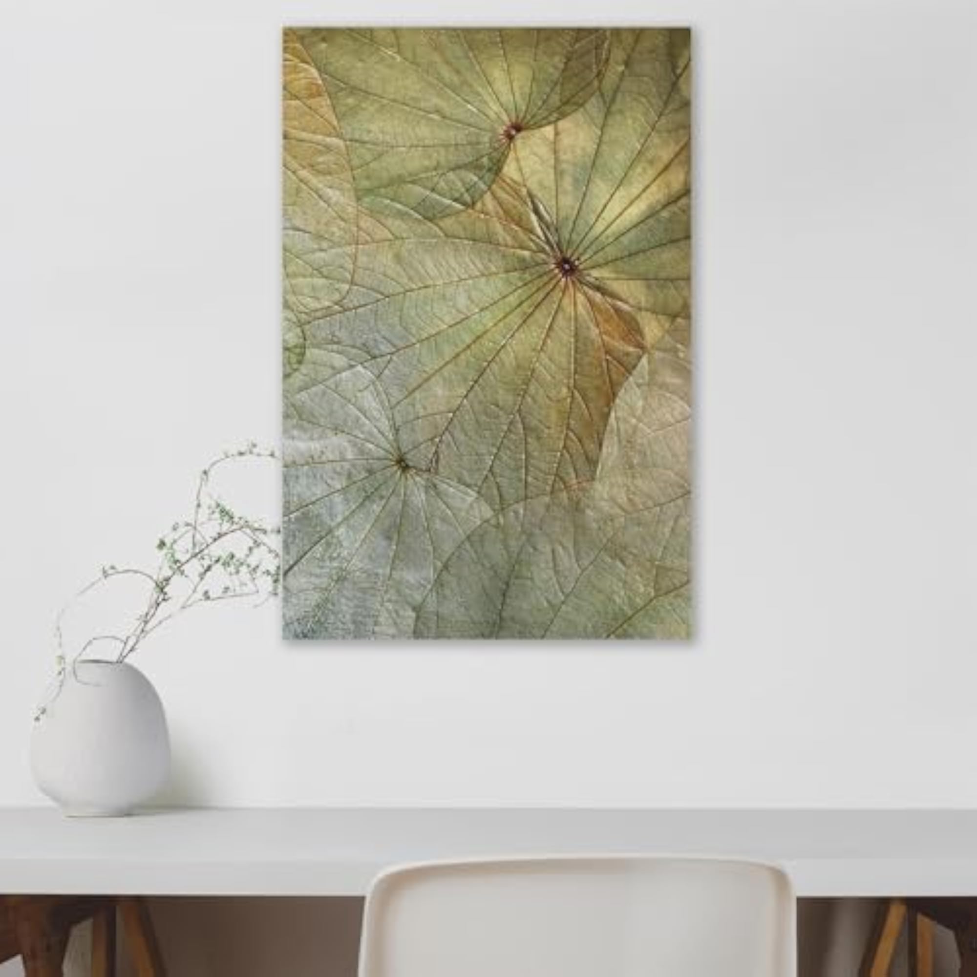 Leaf Background Peel & Stick Vinyl Wall Sticker