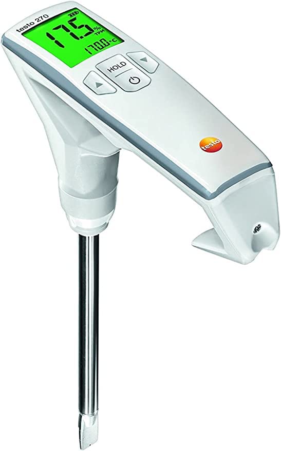Testo 270 BT Oil Analysis Kit – Oil Thermometer for Temperature and Total Polar Material Measurement in Deep Fryers – Digital Thermometer for Cooking Oil in Fryers