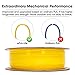 eSUN PLA Filament 1.75mm, High Toughness 3D Printer Filament Upgraded PLA Filament, Dimensional Accuracy +/- 0.03mm, 1KG Cardboard Spool (2.2 LBS) 3D Printing Filament for 3D Printers, Yellow