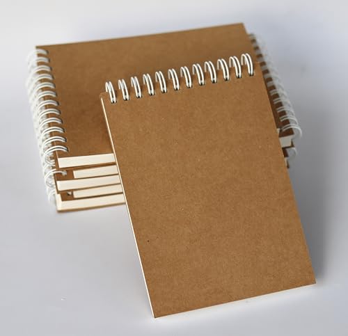Image of INNAXA Spiral Eco-Friendly Notepad White Wiro A6 Size (Pack-6), 100 Pages