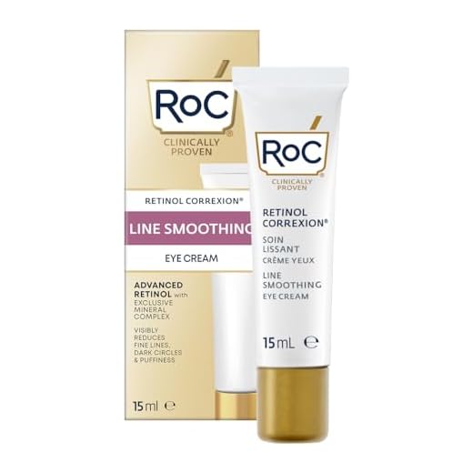 RoC - Retinol Correxion Line Smoothing Eye Cream - Reduziert sichtbar Schwellungen und dunkle Augenringe - Anti-Falten und Alterung - 15 ml