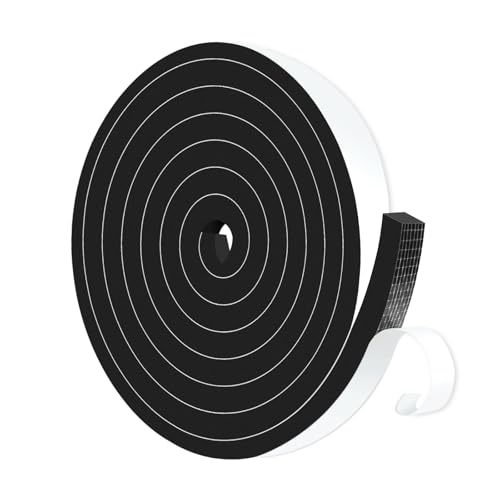 Image of Foam Tape,Weather Stripping,High Density CR,Soundproof,1 /2 in x 1 /2 in x 13Ft