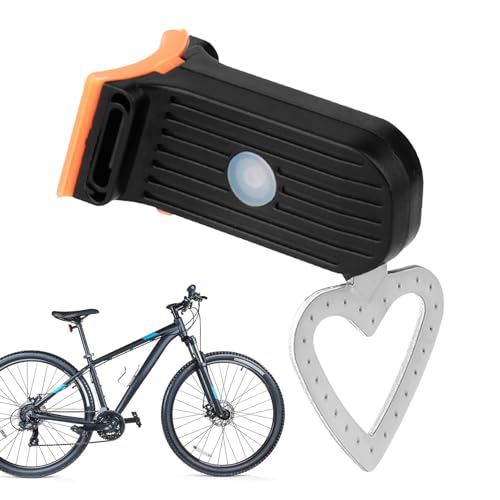 1/2 Led Tail Light - 3 Light Mode Options USB Tail Light, Long Battery Life Lights | Rechargeable Rear Lights, Creative Heart Shape Photon Taillights for Bikes, Bicycles