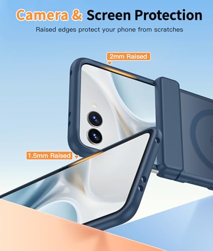 Image of FNTCASE for Motorola Razr 2026 Case: Moto Razr 2025 Case [Hinge Protection] Translucent Matte Cases [Compatible with Magsafe] [Screen Protector] Military Grade Shockproof Protective Phone Cover