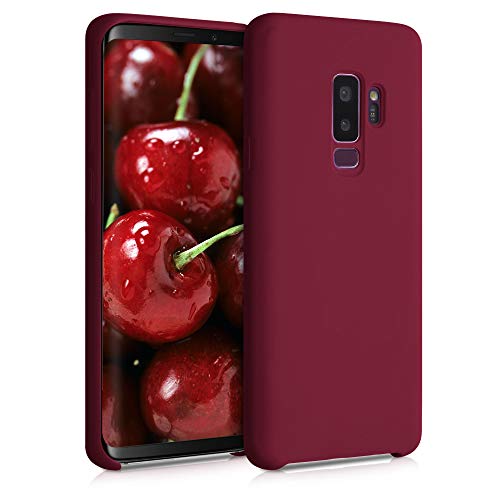kwmobile Cover per Samsung Galaxy S9 Plus Custodia - Back Case per Smartphone in Silicone TPU - Protezione Gommata - rosso rabarbaro