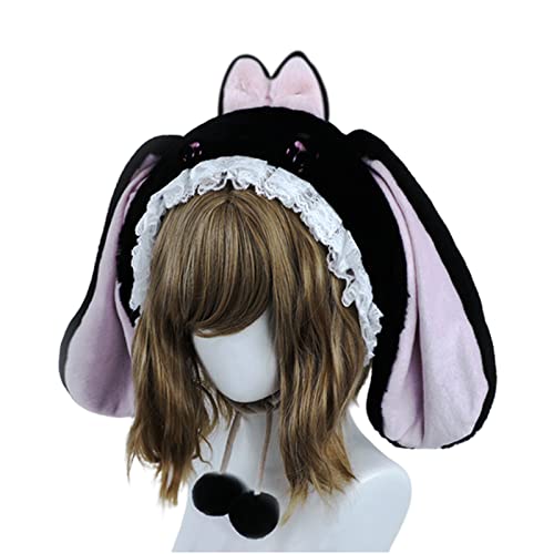 GRABAGECAN Hat Lop-eared Plush Hat Windproof Scarf&Hat Lei Hat for Halloween New Year Thanksgiving
