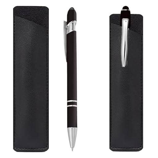 Bolígrafo personalizado retráctil de aluminio + funda de cuero PU – Regalo corporativo elegante, tinta negra 0,5 mm – Uso profesional y empresarial– Negro | Ya disponible en tu tienda friki favorita! En mundofriki.es!
