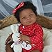 SCOM Reborn Baby Dolls Black Girl - 20 Inch African American Realistic Newborn Girl Doll, Lifelike Weighted Soft Body, Christmas Birthday Gift for Kids Age 3+