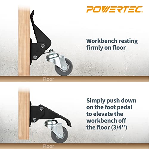 Powertec 17002 Workbench Caster Kit Set Of 4 thumb #2