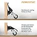 POWERTEC Workbench Caster Kit Set of 4 with Quick Release Plate & 600 lbs Loads, 2-1/2 Inch Retractable Stepdown Caster Wheels for Workbenches, Tables, Stands and Equipments (17002)